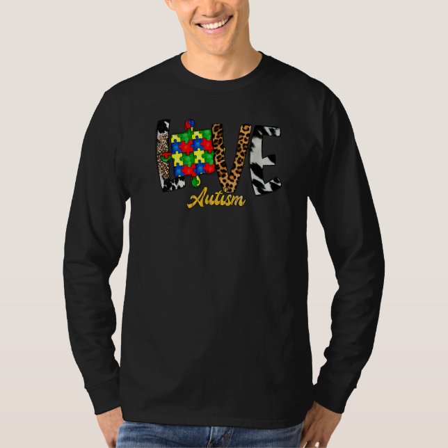 Autism Awareness Month Family Mom Dad Kids Autisti T-Shirt (Front)