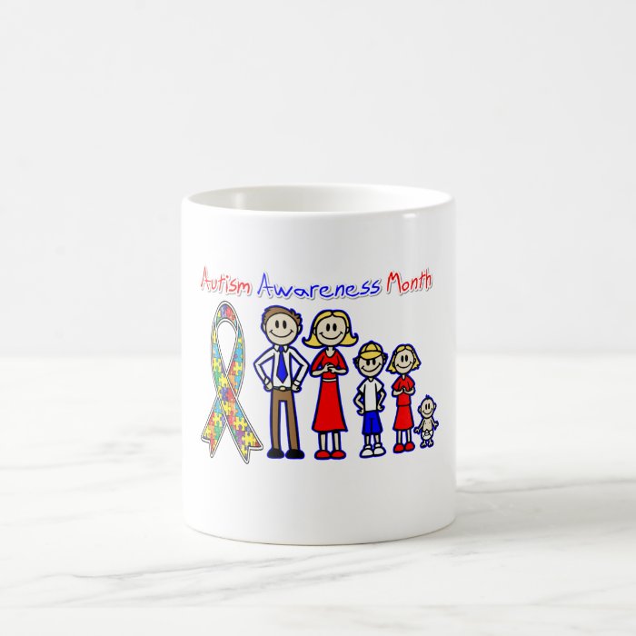 Autism Awareness Month Family Support Coffee Mugs