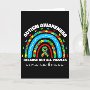 Autism Awareness Month For Boys Kids Puzzle Autist Card