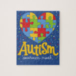 autism awareness month jigsaw puzzle<br><div class="desc">"autism awareness month"autism, "autism awareness", " autism puzzle",  autistic, " autistic advocacy", "autistic puzzle" jigsaw "jig saw"colorful,  game, ,  ,  pattern,  print,  puzzle,  rainbow,  rainbow puzzle, heart, , </div>