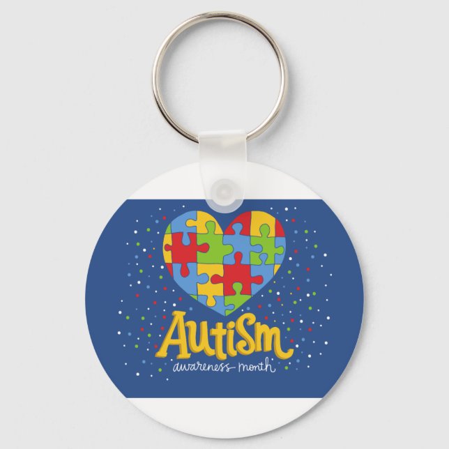 autism awareness month keychain (Front)
