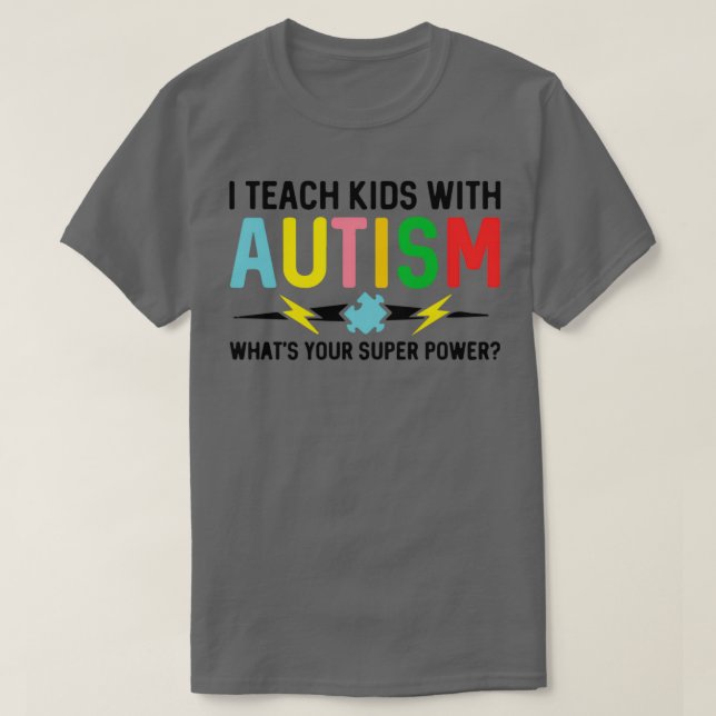 Autism Awareness Month Mom Austistic Son Teacher A T-Shirt (Design Front)