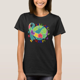 Autism Awareness Month Mom Dad Brother Sister Gran T-Shirt