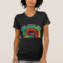 Autism Awareness Month Neurodiversity Rainbow Tie  T-Shirt