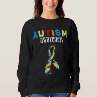 Autism Awareness Month Ribbon Heart Sweatshirt