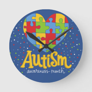 autism awareness month round clock