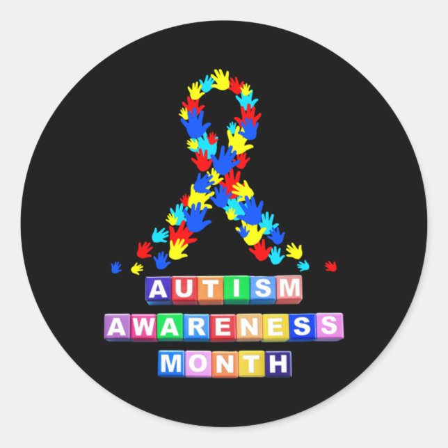 Autism Awareness Month Sticker  (Front)