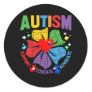 Autism Awareness Month Support Educate Advocate Classic Round Sticker