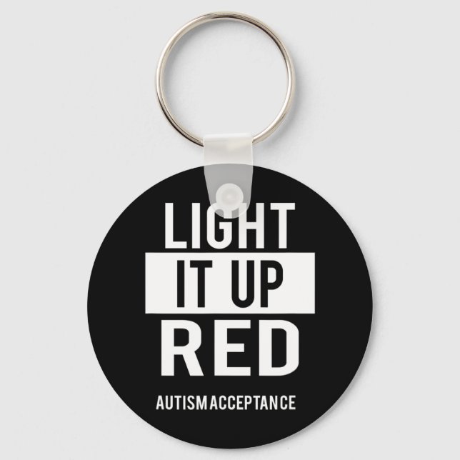Autism Awareness MonthWorld Autism Awareness Dayli Keychain (Front)