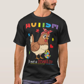 Autism Awareness Mother Chicken Different Ability  T-Shirt