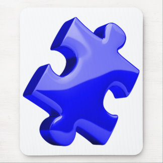 Autism Awareness Mousepad Blue Puzzle