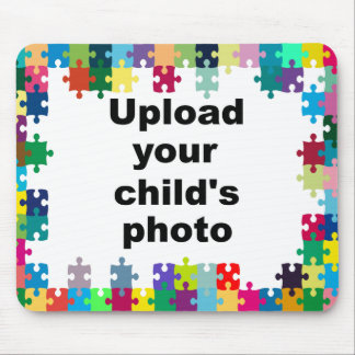 Autism Awareness Mousepad Puzzle Frame Customize