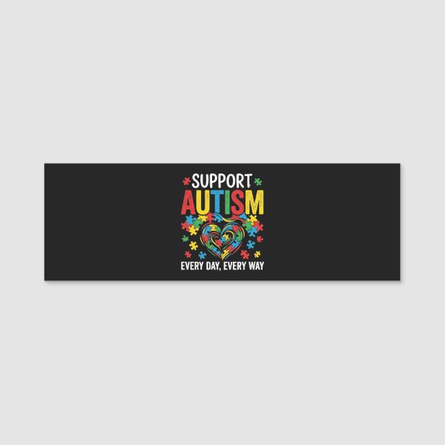 Autism awareness name tag (Front)
