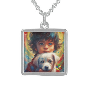 Autism Awareness  Necklace sterling silver