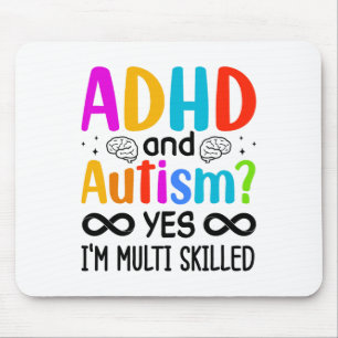 Autism Awareness Neurodivergent Audhdh Mouse Pad