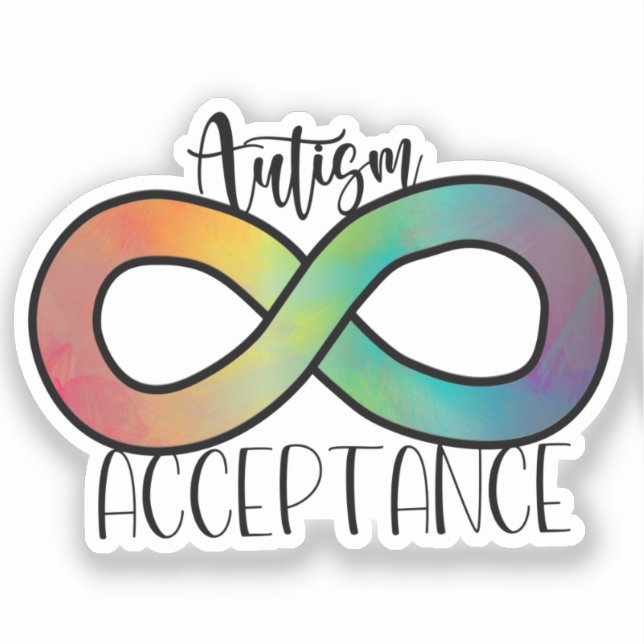 Autism Awareness Neurodiversity Acceptance Symbol Sticker (Front)