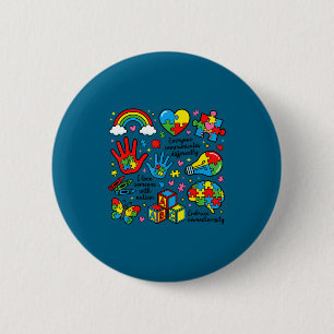 Autism awareness neurodiversity awareness asd men button