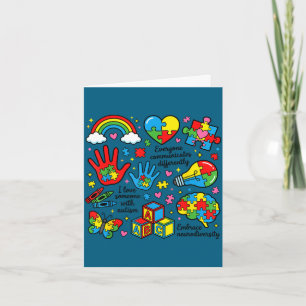 Autism awareness neurodiversity awareness asd men card