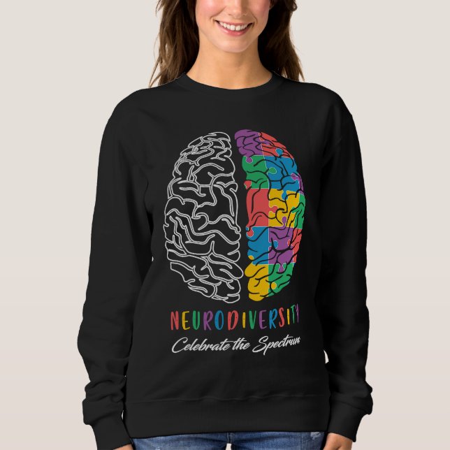 Autism Awareness Neurodiversity Celebrate The Spec Sweatshirt (Front)
