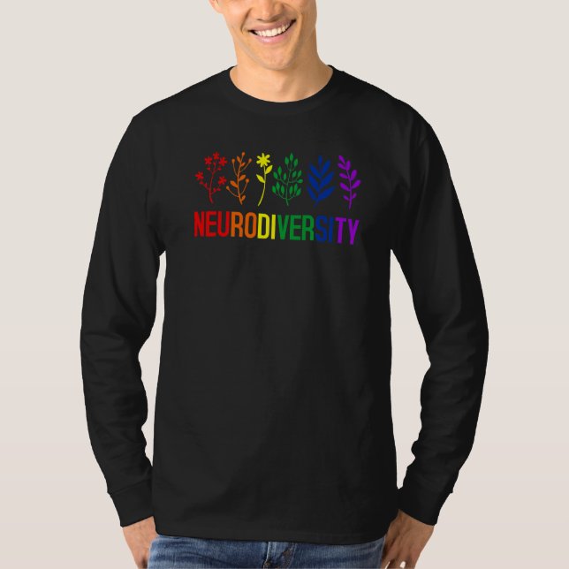 Autism Awareness Neurodiversity Flower SPED Teache T-Shirt (Front)