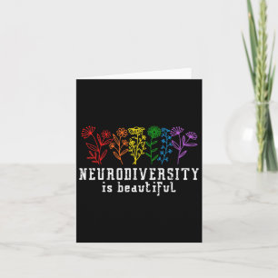 Autism Awareness Neurodiversity Is Beautiful Adhd Card
