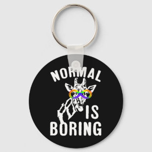 Autism Awareness Normal Is Boring Infinity Symbol Keychain