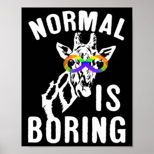 Autism Awareness Normal Is Boring Infinity Symbol Poster