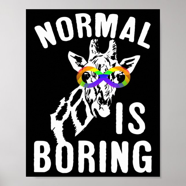 Autism Awareness Normal Is Boring Infinity Symbol  Poster (Front)