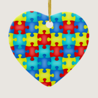 Autism Awareness Ornament Puzzle Pieces