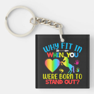 Autism awareness, Overcoming behavioral challenges Keychain