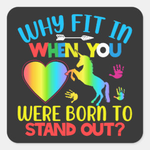 Autism awareness, Overcoming behavioral challenges Square Sticker