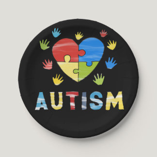 Autism awareness paper plates