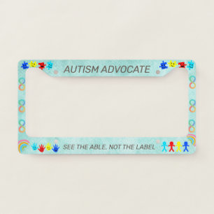 Autism Awareness Personalized Blue License Plate  Frame