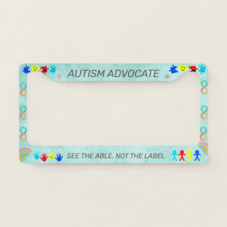 Autism Awareness Personalized Blue License Plate  Frame