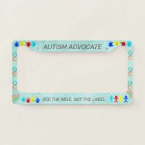 Autism Awareness Personalized Blue License Plate  License Plate Frame