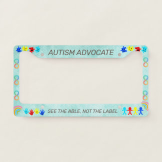 Autism Awareness Personalized Blue License Plate  License Plate Frame
