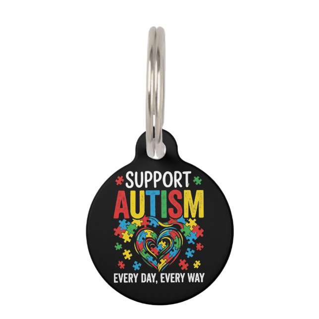 Autism awareness pet ID tag (Front)