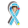 Autism Awareness Photo Blue Puzzle Ribbon Car Magnet