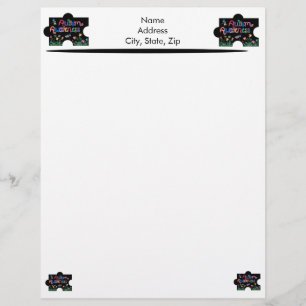 Autism Awareness Piece Letter Head Letterhead