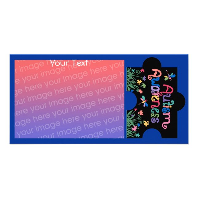 Autism Awareness Piece Photo Card (Front)