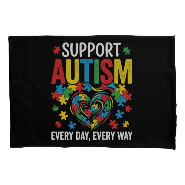 Autism awareness pillow case (Front)