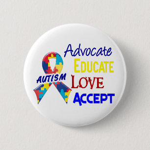 Autism Awareness Pinback Button