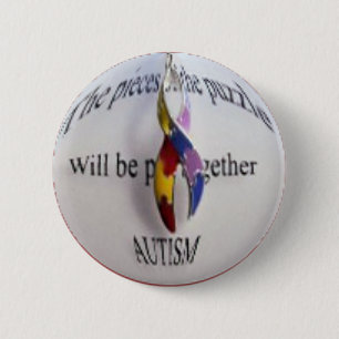 autism awareness pinback button