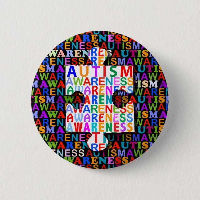 Autism Awareness Pinback Button (Front)