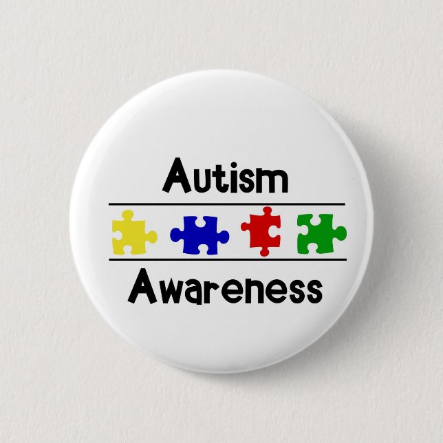 Autism Awareness Pinback Button (Front)