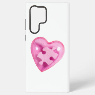 Autism Awareness Pink Heart Samsung cell case
