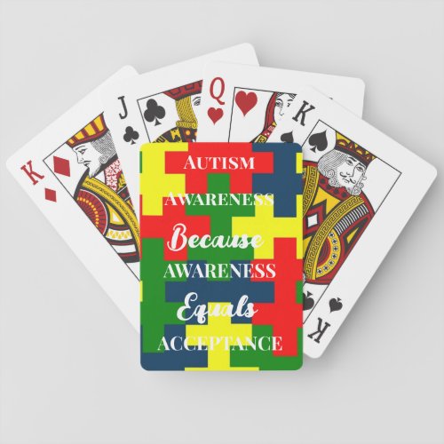 Autism Awareness Playing Cards