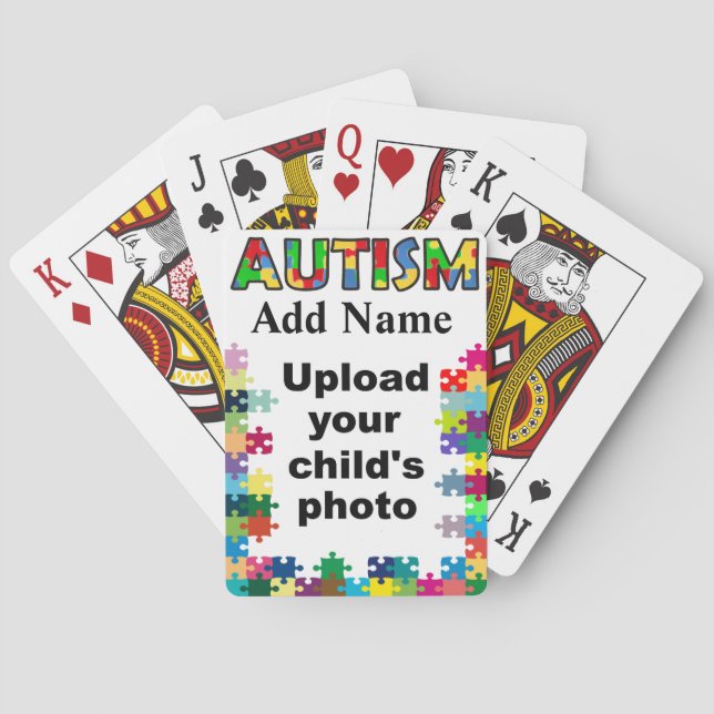 Autism Awareness Playing Cards Puzzle Customize (Back)