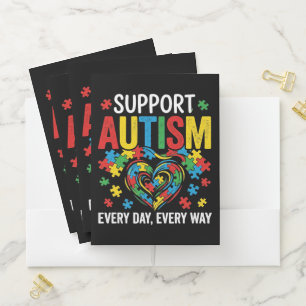 Autism awareness pocket folder