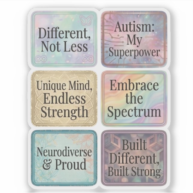 Autism Awareness – Positive Affirmation Quotes Sticker (Front)
